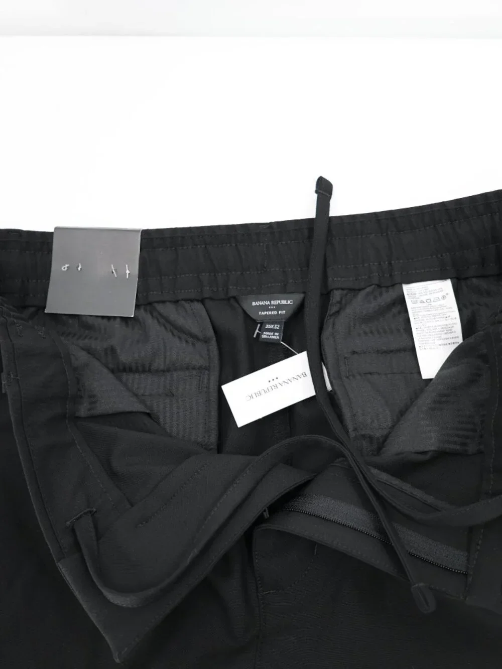 NWT Banana Republic Pants Men's 35 Tapered Fit Tailored Trouser Elastic Waist